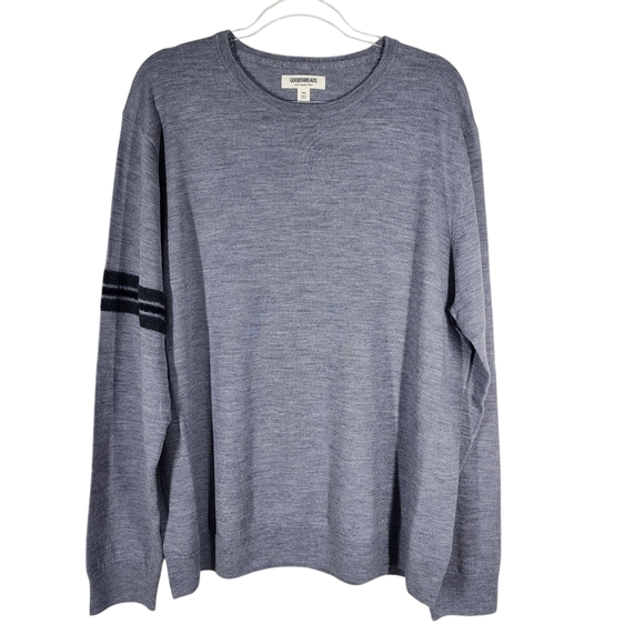 GOODTHREADS 100% MERINO WOOL CREW NECK SWEATER - Picture 1 of 9